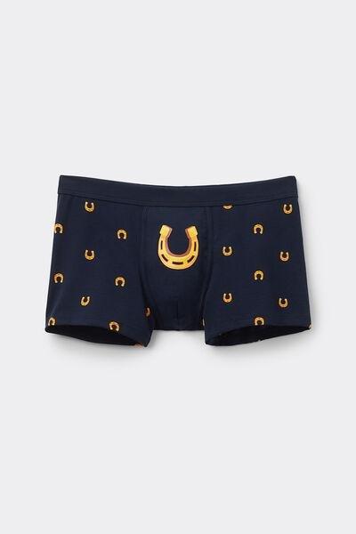 Navy Horseshoe Print Boxers, B601_814J, large image number 2
