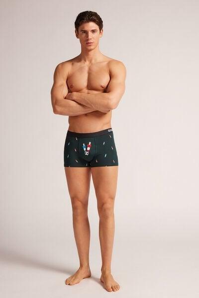 Green Table Football Print Boxers, , large image number 1
