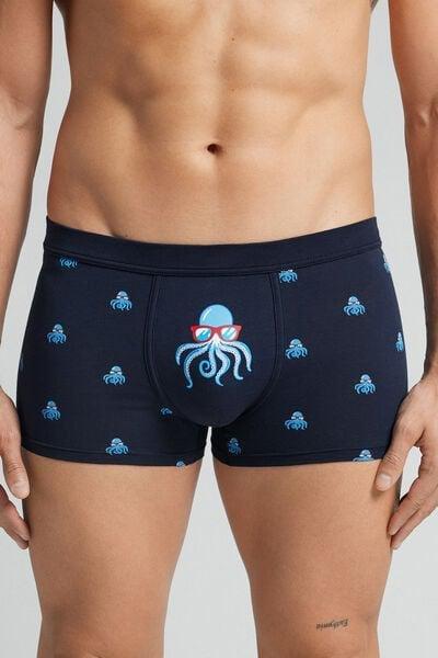 Navy Squid-Print Boxers, , medium