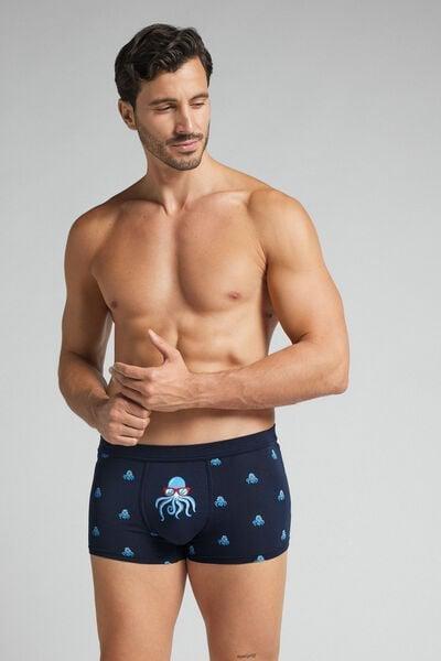 Navy Squid-Print Boxers, , large image number 2
