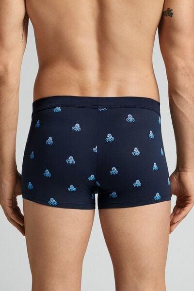 Navy Squid-Print Boxers, , large image number 3