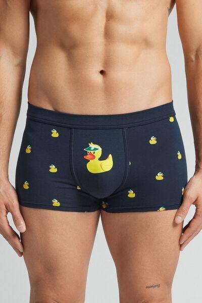 Navy Duck-Print Boxers, , large image number 0
