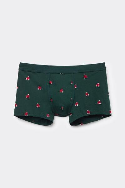 Green Scooter-Print Natural Boxers, B601_932J, large image number 2