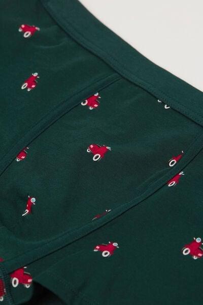 Green Scooter-Print Natural Boxers, B601_932J, large image number 4