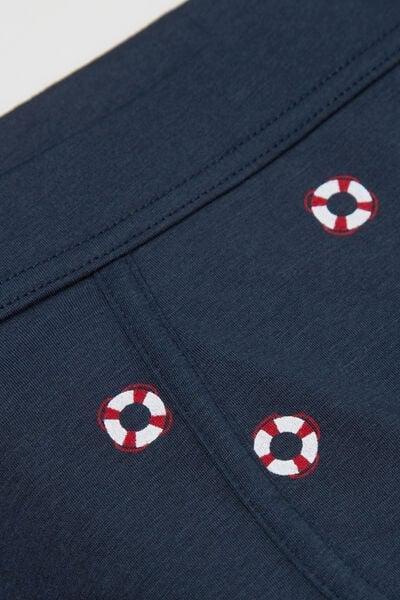 Blue Printed Boxers, , large image number 4