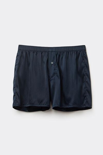 Blue - 800 - Midnight Blue Silk Boxers, , large image number 2