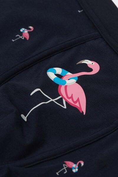 Navy Flamingo Print Boxers, , large image number 4