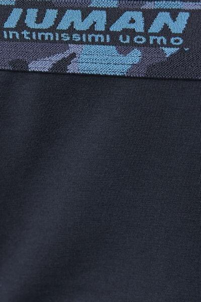 Navy Camouflage-Print Trim Cotton Boxers, Midnight Blue, large image number 4