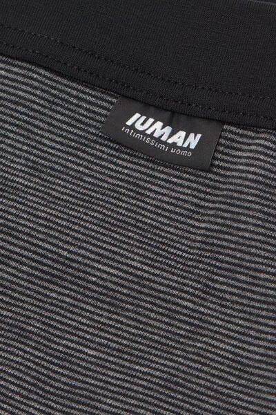 Black Finely Striped Print Cotton Boxers, Black, large image number 4