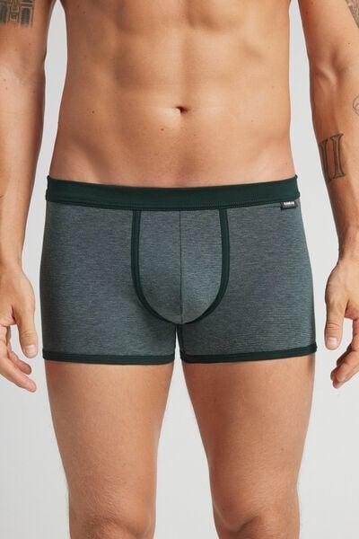 Green Finely Striped Print Cotton Boxers, B601_132J, medium
