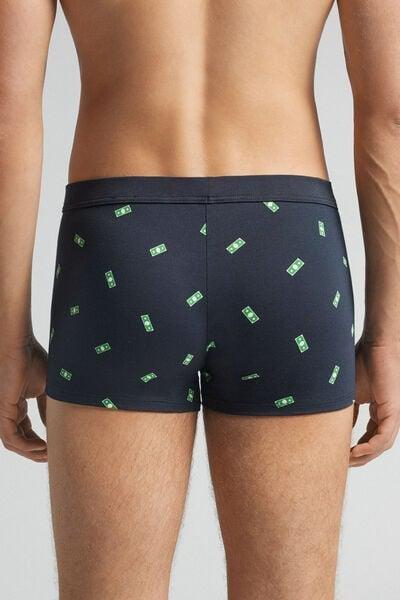 Navy Piggy Bank - Print Cotton Boxers, , large image number 3