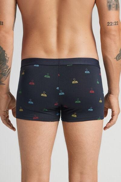 Navy Joystick Print Superior Cotton Boxers, B601_972J, large image number 3
