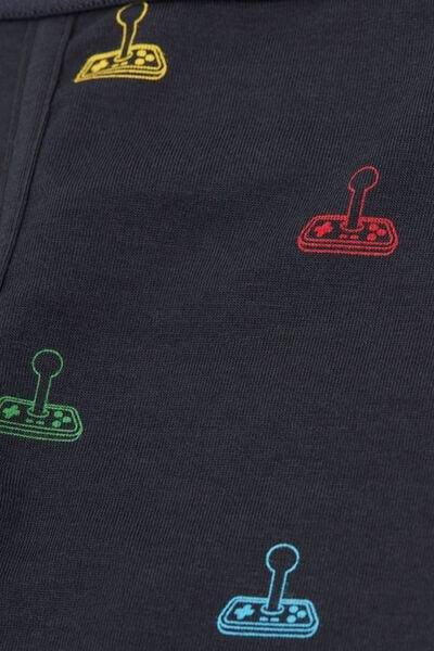 Navy Joystick Print Superior Cotton Boxers, B601_972J, large image number 4