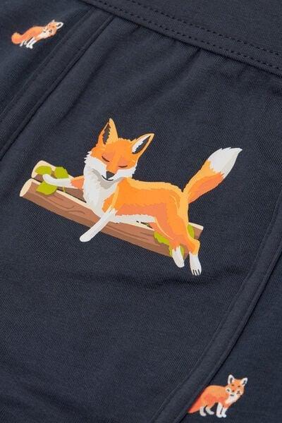 Navy Foxes Print Superior Cotton Boxers, Midnight Blue, large image number 4