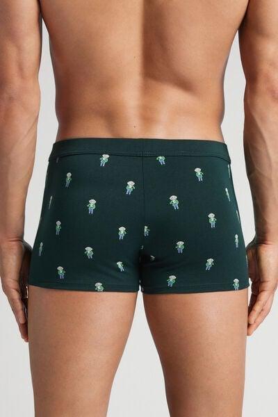 Green Dalmatian Print Superior Cotton Boxers, B601_132J, large image number 3