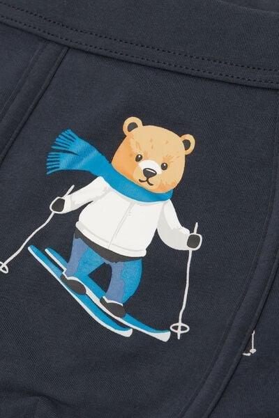 Navy Ski Bear Print Superior Cotton Boxers, Midnight Blue, large image number 4