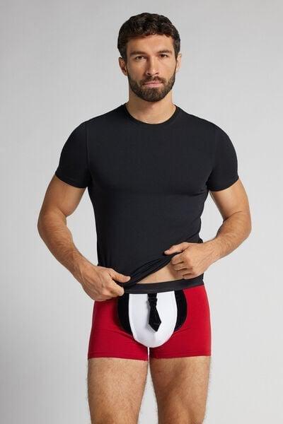 Red Smoking Print Superior Cotton Boxers, B601_887, large image number 1