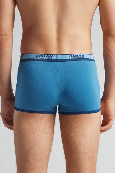 Blue Washed - Effect Cotton Boxers, B601_957J, large image number 3
