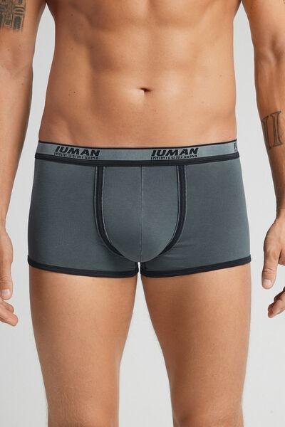Blue Washed - Effect Cotton Boxers, B601_966J, large image number 0