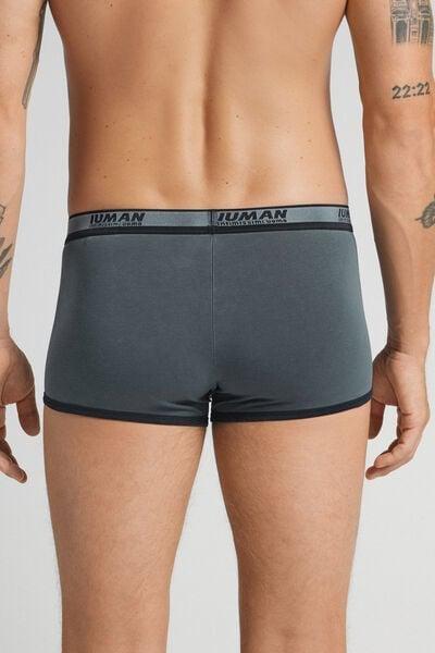 Blue Washed - Effect Cotton Boxers, B601_966J, large image number 3