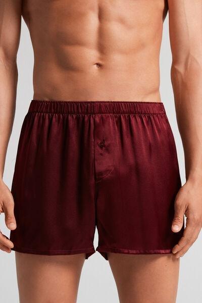 Red - 225I - Dark Cherry Red Silk Boxers, , large image number 0