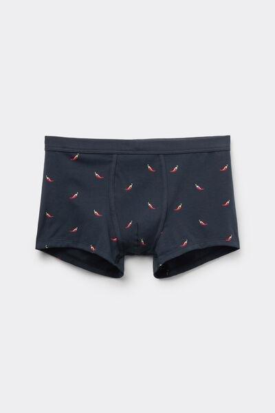 Navy Chili Print Superior Cotton Boxers, Midnight Blue, large image number 2