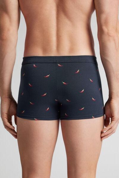 Navy Chili Print Superior Cotton Boxers, Midnight Blue, large image number 3