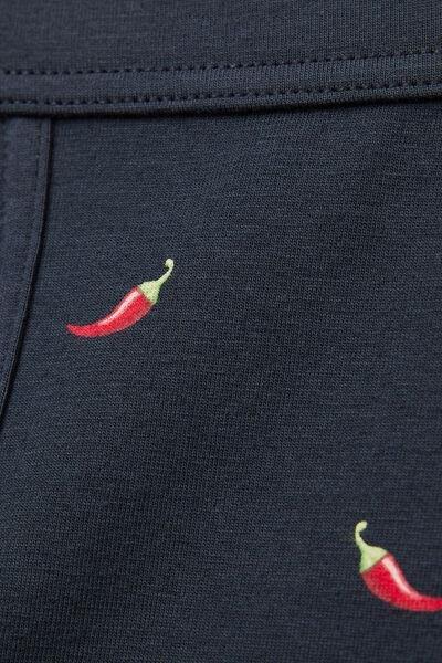 Navy Chili Print Superior Cotton Boxers, Midnight Blue, large image number 4