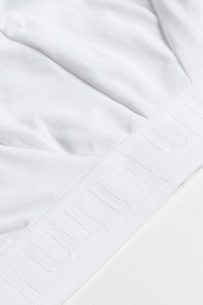 White Microfiber Briefs With Logo Detail, White, large image number 4