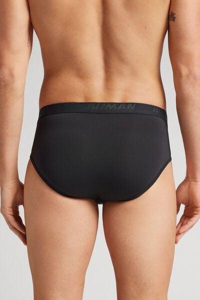 Black Elasticated Briefs, Black, large image number 3
