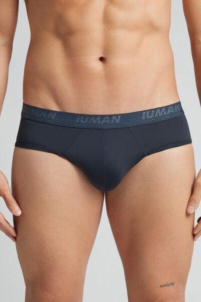 Navy Elasticated Briefs, Midnight Blue, medium