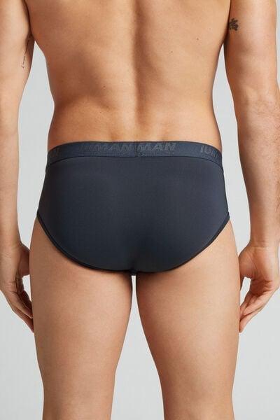 Navy Elasticated Briefs, Midnight Blue, large image number 3
