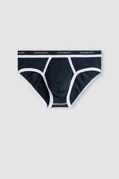 Blue Superior Cotton Briefs, , large image number 1