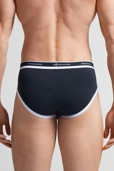 Blue Superior Cotton Briefs, , large image number 2