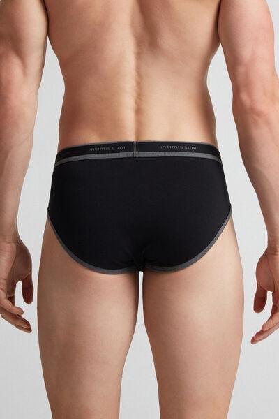 Black Superior Cotton Briefs, , large image number 3