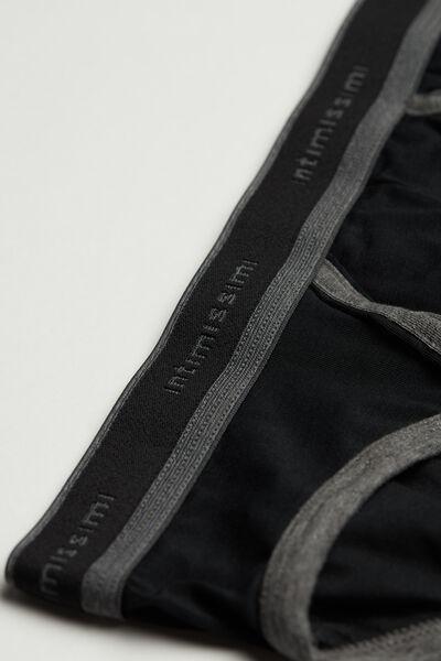 Black Superior Cotton Briefs, , large image number 4