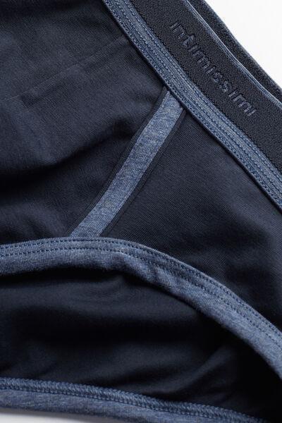 Blue Blend Stretch Supima Cotton Brief, , large image number 4