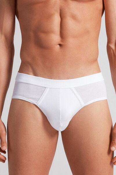 White Fresh Cotton Briefs, White, large image number 0