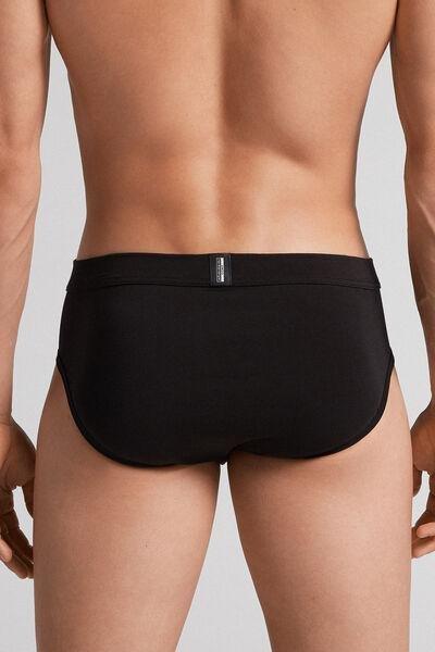 Black Fresh Cotton Briefs, Black, large image number 3