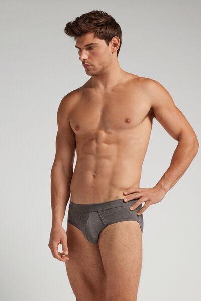 Grey Fresh Cotton Briefs, Graphite Grey Blend, large image number 1