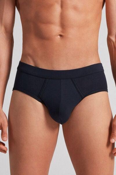 Blue Fresh Cotton Briefs, Midnight Blue, medium