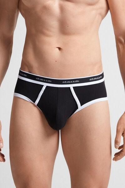Black Fresh Cotton Briefs, B601_661I, large image number 0