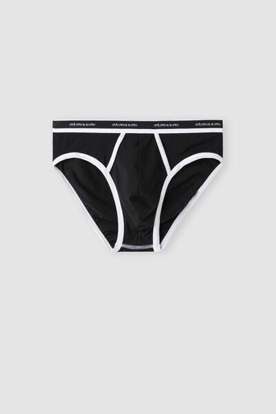 Black Fresh Cotton Briefs, B601_661I, large image number 2