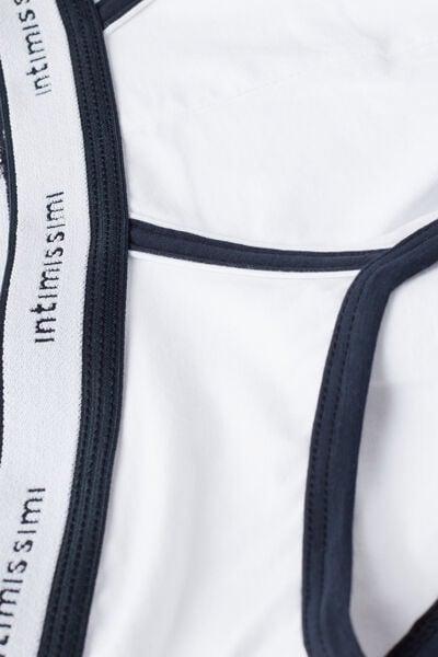 White Fresh Cotton Briefs, White/blue, large image number 4