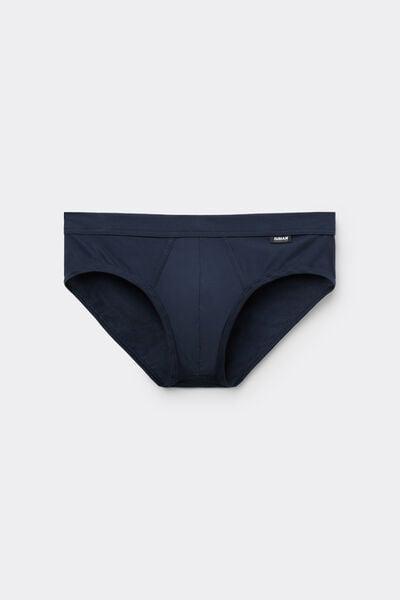 Navy Mercerised Premium Briefs, B601_490J, large image number 2