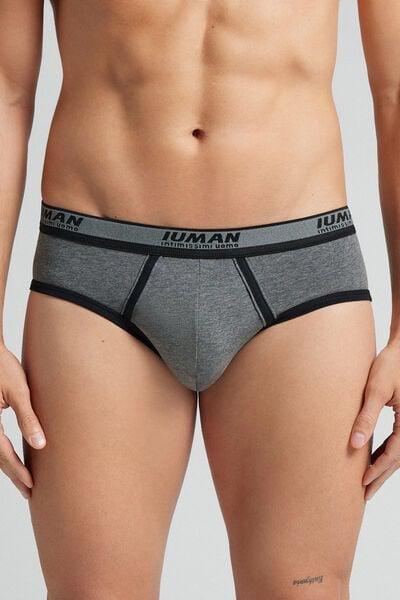 Grey Superior Cotton Briefs, Graphite Grey Blend/black, large image number 0