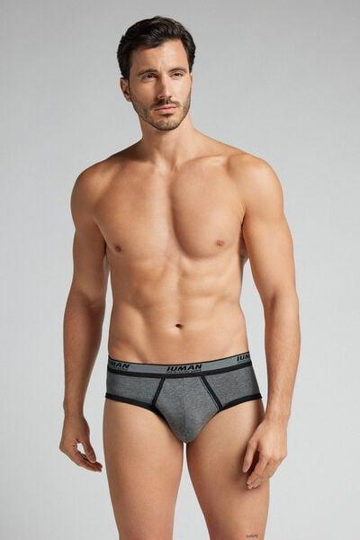 Grey Superior Cotton Briefs, Graphite Grey Blend/black, large image number 1