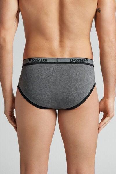 Grey Superior Cotton Briefs, Graphite Grey Blend/black, large image number 3