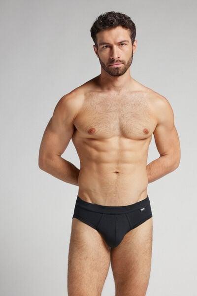 Black Superior Cotton Briefs, , large image number 2
