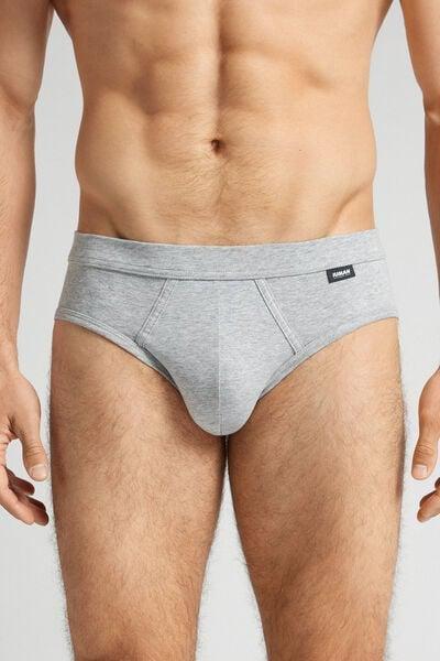 Grey Superior Cotton Briefs, Light Grey Blend, large image number 0
